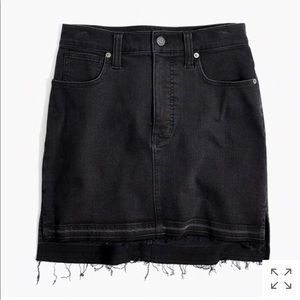 Madewell Step-Hem Jean Skirt - Washed Black Sz 31
